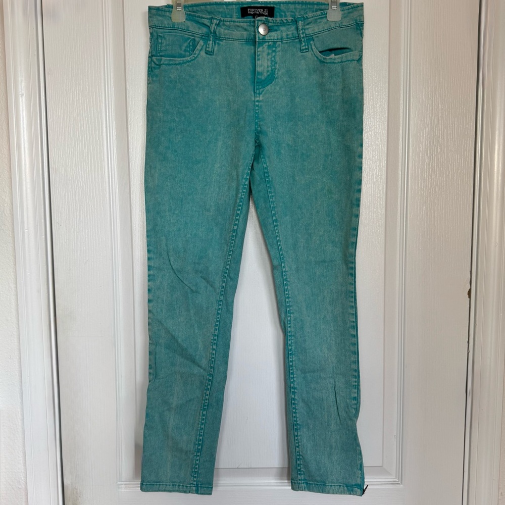 Forever 21 Stylish Teal Jeans